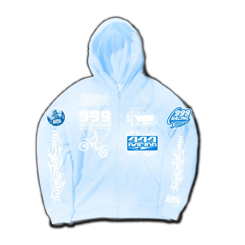 999 CLUB GOODBYE SKY RACE ZIP HOODIE
